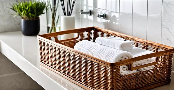 Panier rangement serviette : l'élégance pratique pour votre salle de bain